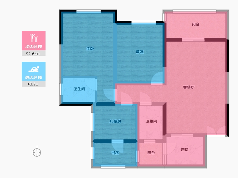 四川省-巴中市-成中·江与城-84.00-户型库-动静分区