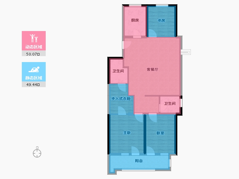 山东省-烟台市-中海国际社区-100.00-户型库-动静分区