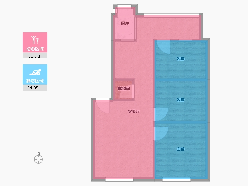 江西省-南昌市-铁路五村-60.00-户型库-动静分区