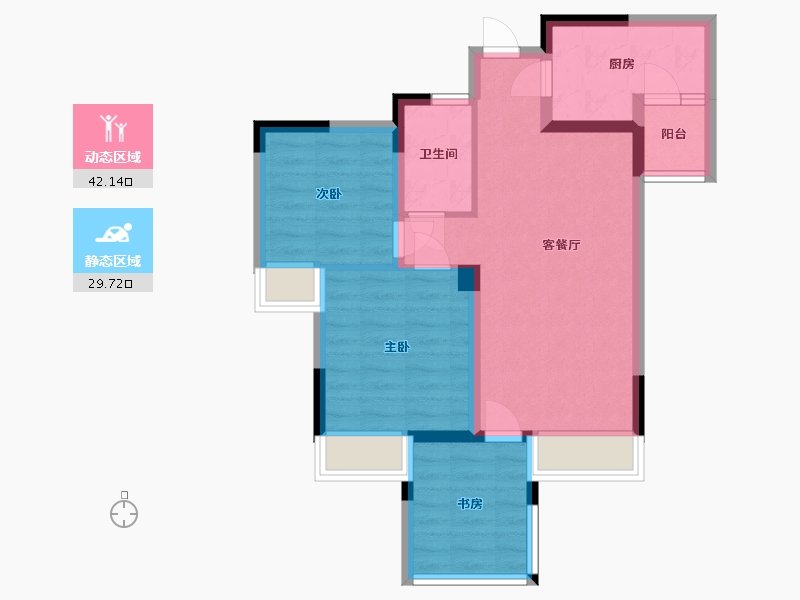 四川省-成都市-龙樾-80.00-户型库-动静分区