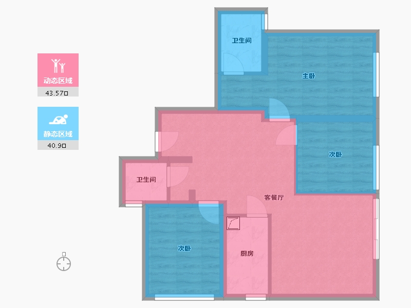 四川省-宜宾市-中央领御-88.90-户型库-动静分区