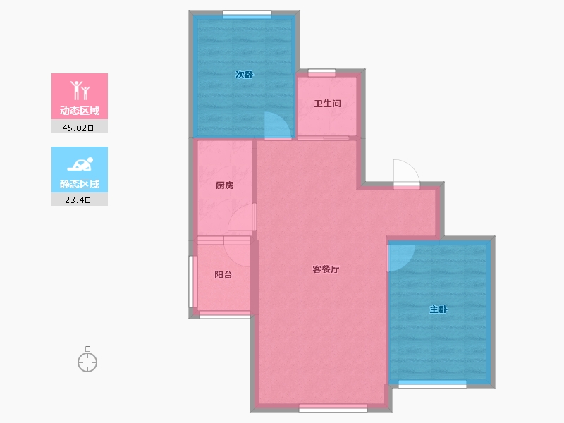 辽宁省-丹东市-凤凰首府-70.00-户型库-动静分区