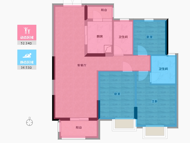 四川省-成都市-金融街金悦府-80.00-户型库-动静分区