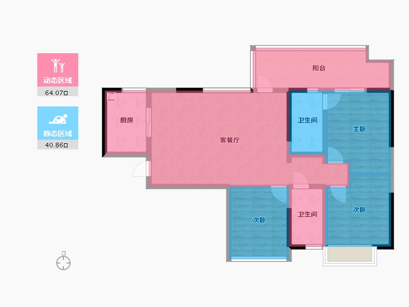 四川省-绵阳市-名誉西城-98.00-户型库-动静分区