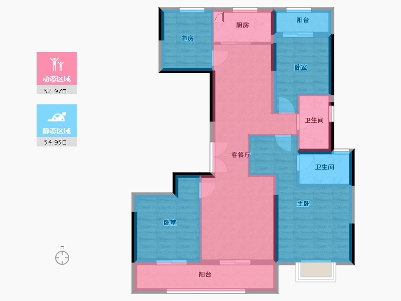 河南省-郑州市-广汇湾 -104.00-户型库-动静分区