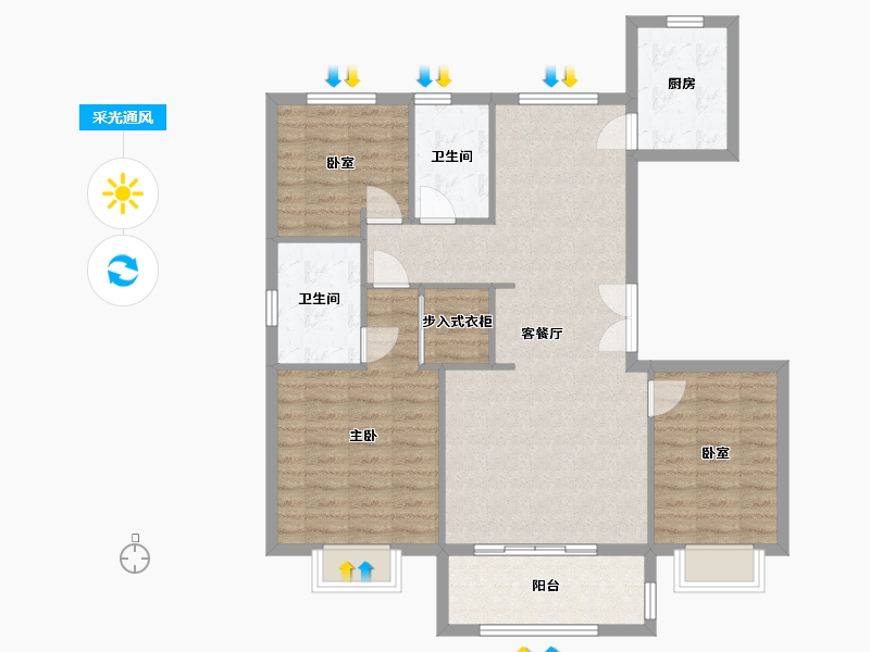 山东省-济南市-博观山悦-100.00-户型库-采光通风