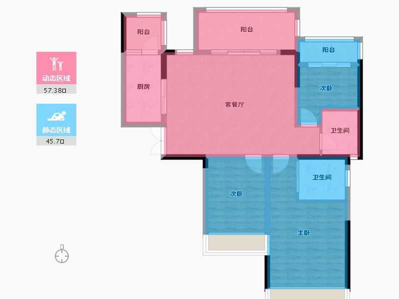 四川省-成都市-禹通宝誉府-109.00-户型库-动静分区