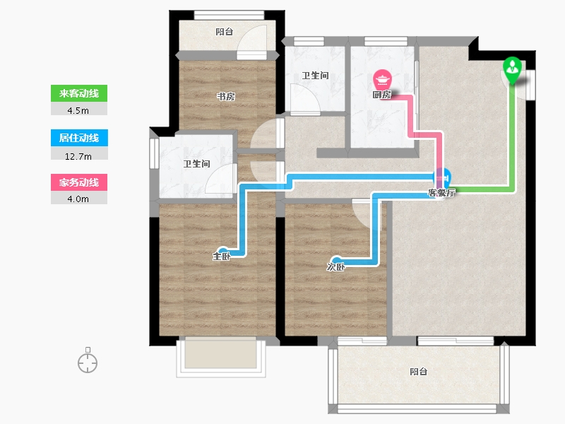 福建省-漳州市-联发君领壹号-81.51-户型库-动静线