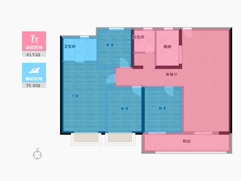 福建省-莆田市-融信府-105.00-户型库-动静分区