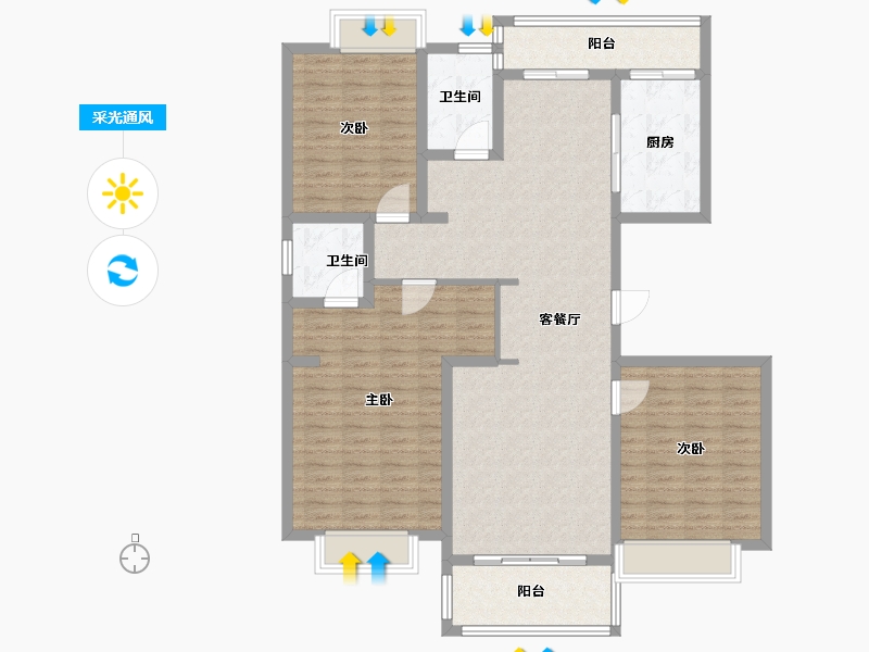 山东省-临沂市-我不知道-128.00-户型库-采光通风