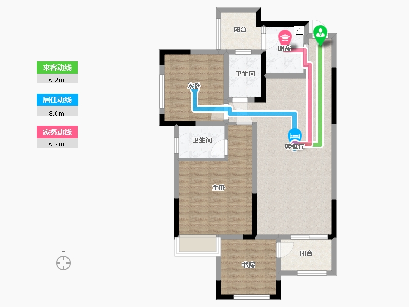 陕西省-汉中市-太阳谷康郡-112.00-户型库-动静线