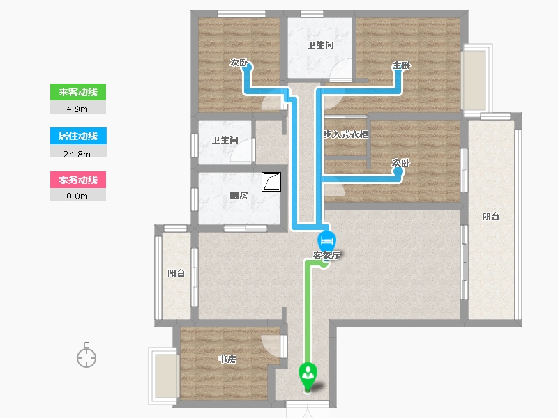 云南省-昆明市-昆明融创文旅城A18地块-118.90-户型库-动静线