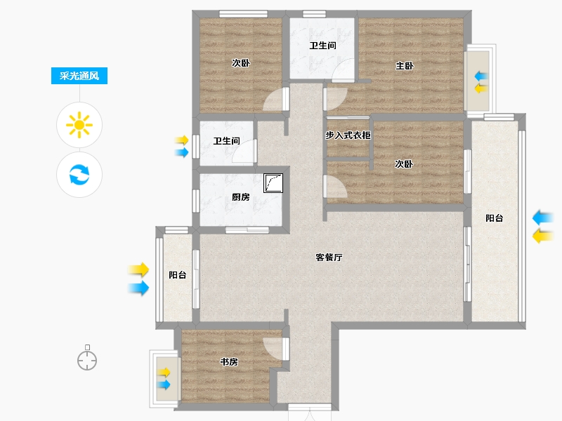 云南省-昆明市-昆明融创文旅城A18地块-118.90-户型库-采光通风