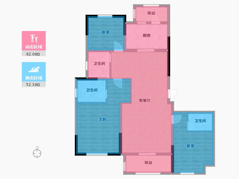 安徽省-淮北市-淮北市绿金花园-102.00-户型库-动静分区