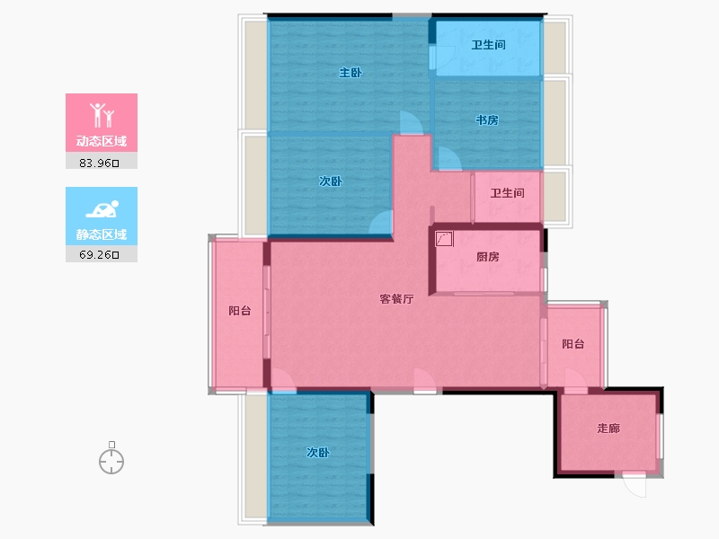 浙江省-温州市-碧桂园未来城-139.00-户型库-动静分区