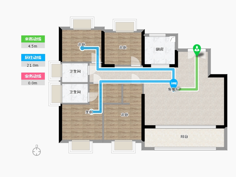 福建省-福州市-榕发翰林壹号-111.37-户型库-动静线