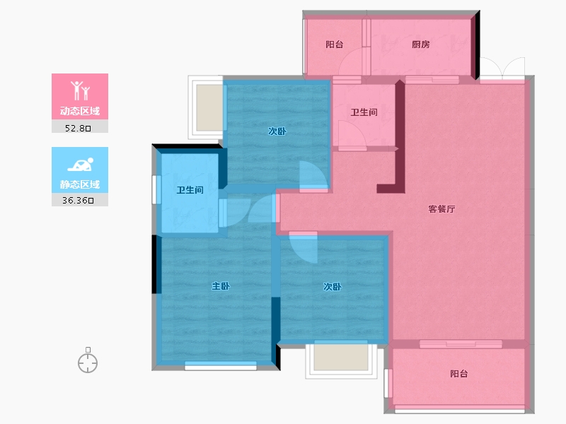 四川省-乐山市-邦辰玺院-98.00-户型库-动静分区