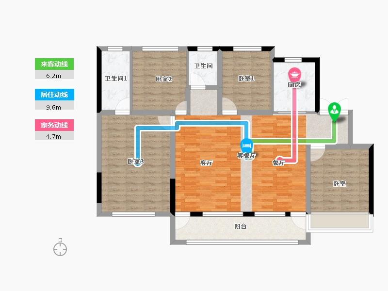 吉林省-吉林市-泽信·江山府-112.32-户型库-动静线