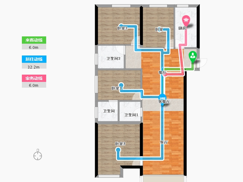 吉林省-吉林市-学府里-103.46-户型库-动静线