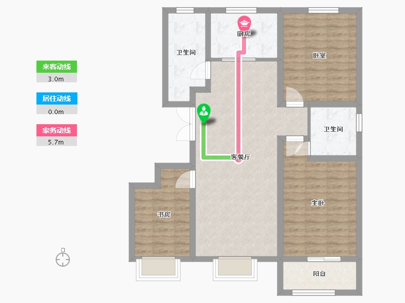 河北省-邯郸市-泰和阳光-103.65-户型库-动静线