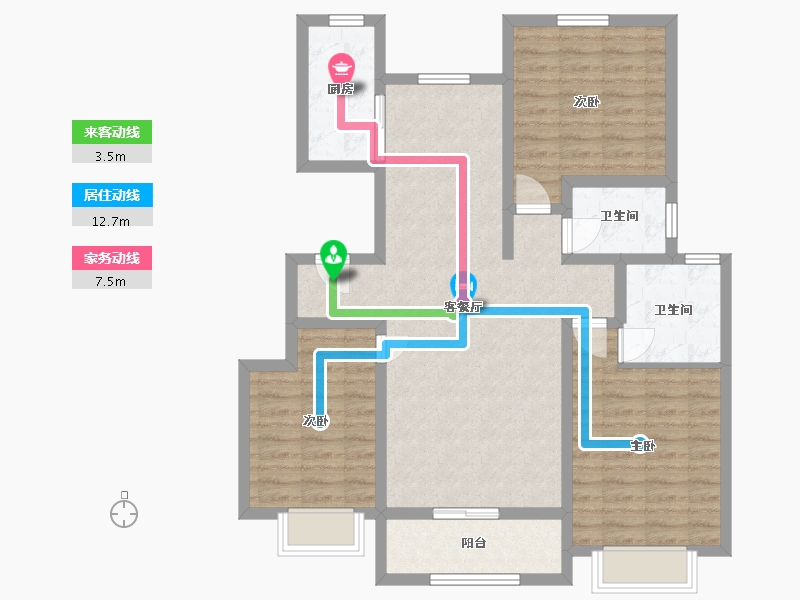 河北省-邢台市-中豪熙湖-105.00-户型库-动静线