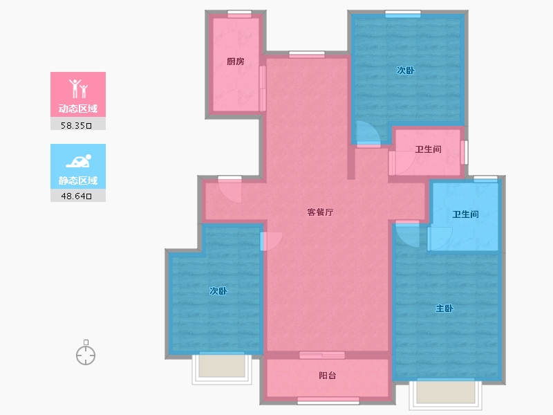 河北省-邢台市-中豪熙湖-105.00-户型库-动静分区