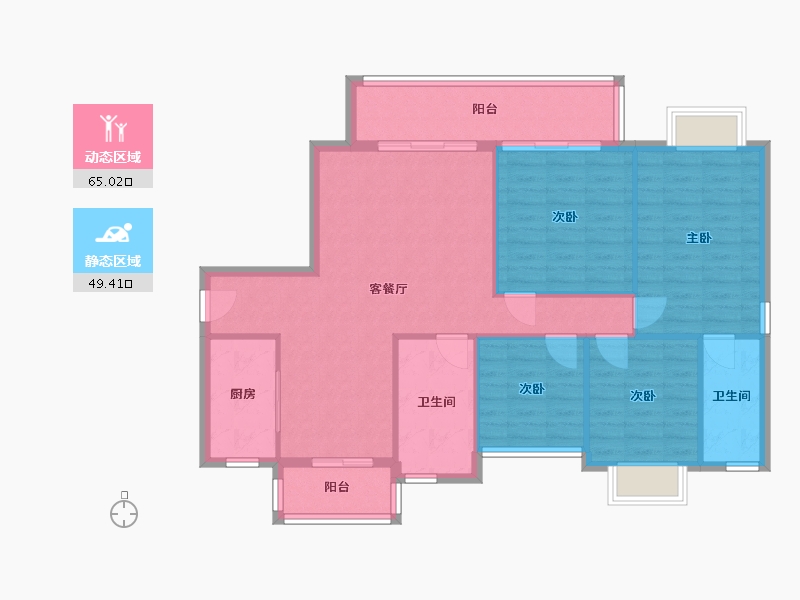 广西壮族自治区-南宁市-大唐盛世-103.00-户型库-动静分区