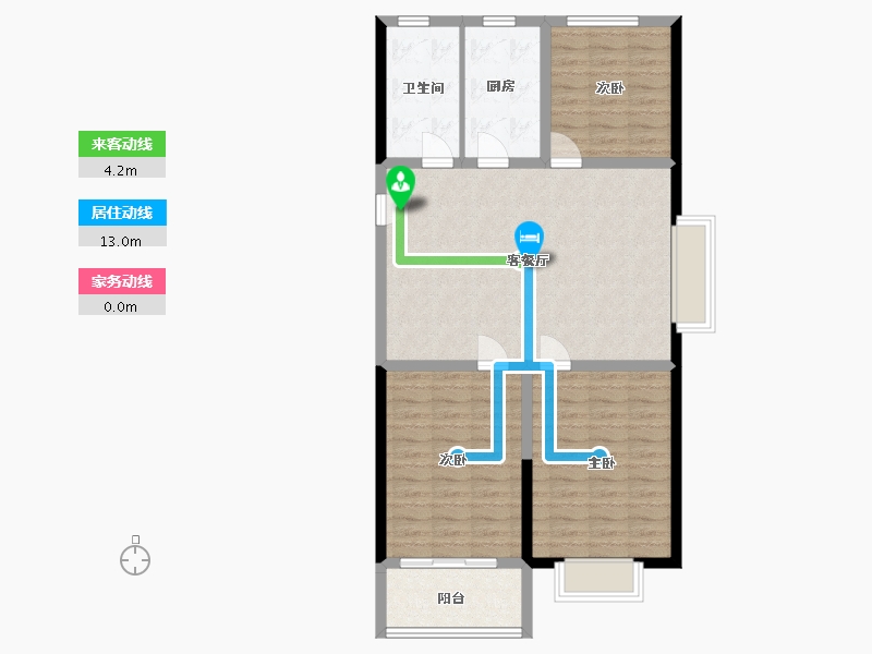 山东省-潍坊市-渭水苑2期-94.00-户型库-动静线