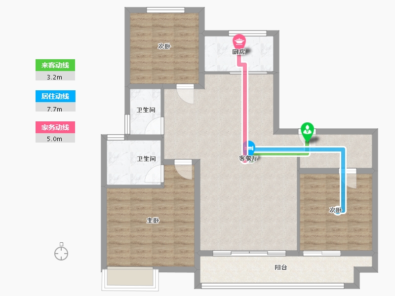 陕西省-铜川市-龙记观园-102.00-户型库-动静线