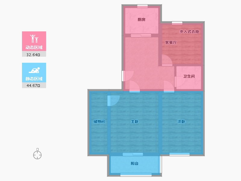 北京-北京市-西马·金润家园-一区-70.00-户型库-动静分区