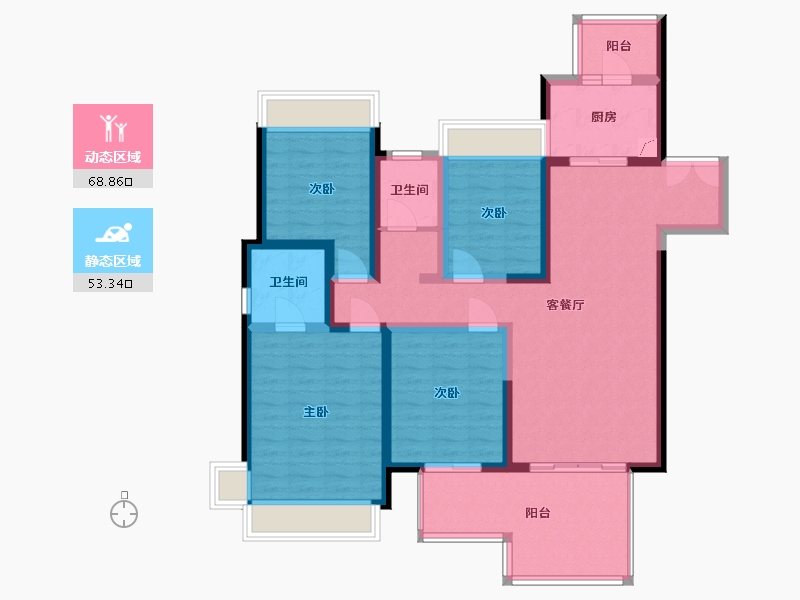 云南省-保山市-保山吾悦广场-132.00-户型库-动静分区