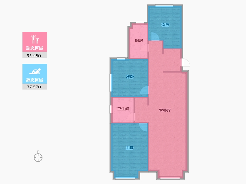 天津-天津市-新城·和兴府-83.00-户型库-动静分区