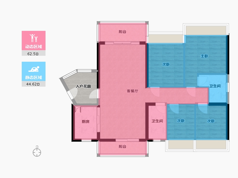 广东省-河源市-汇景九里湾-118.00-户型库-动静分区