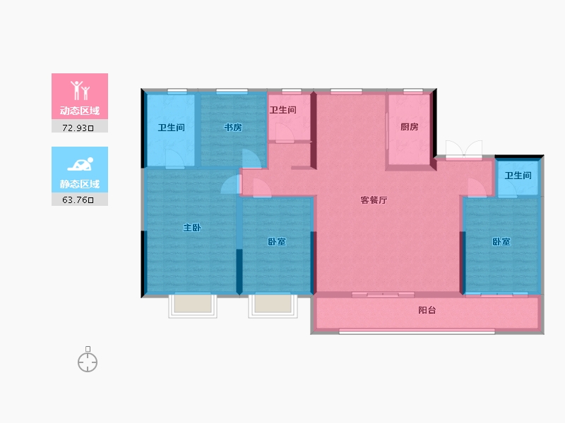 山东省-济南市-新城时光印象-140.00-户型库-动静分区