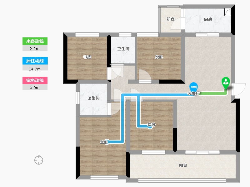 四川省-广安市-阳光翡翠学府-86.30-户型库-动静线