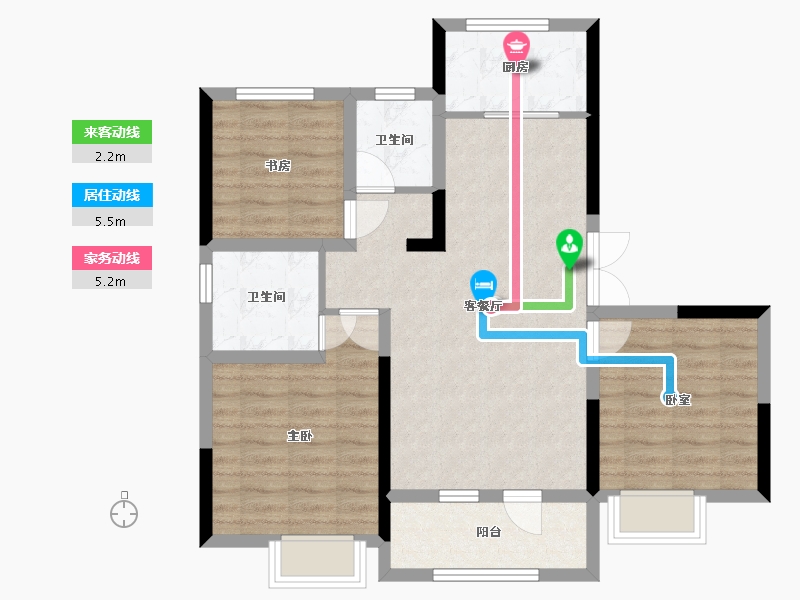 山东省-济南市-华润置地公元九里-89.00-户型库-动静线