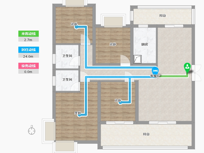 湖南省-长沙市-长燃润和天地-143.00-户型库-动静线