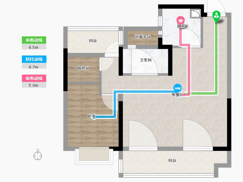 安徽省-合肥市-旭辉翡翠江来-76.27-户型库-动静线