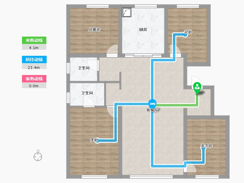 内蒙古自治区-赤峰市-朗润明珠-124.00-户型库-动静线