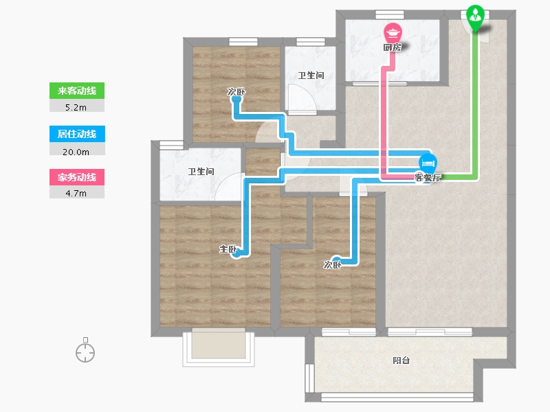 江苏省-常州市-都会江来-88.00-户型库-动静线