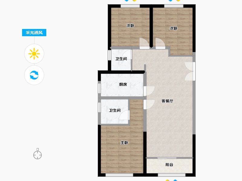 河北省-保定市-应用于-91.00-户型库-采光通风