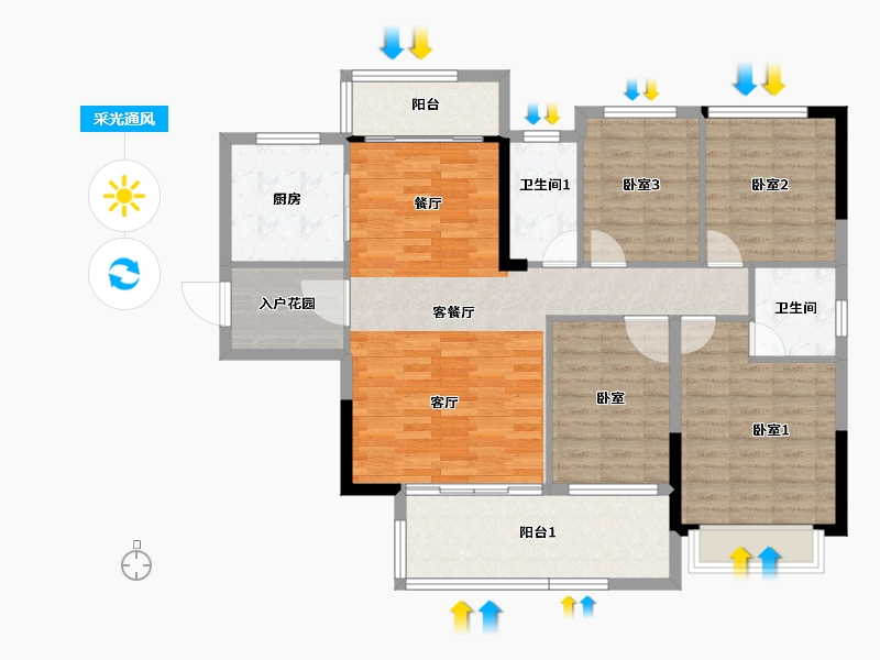 广东省-惠州市-祥和家园-112.03-户型库-采光通风