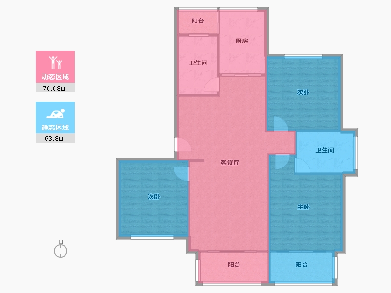 上海-上海市-荻泾花苑-104.00-户型库-动静分区