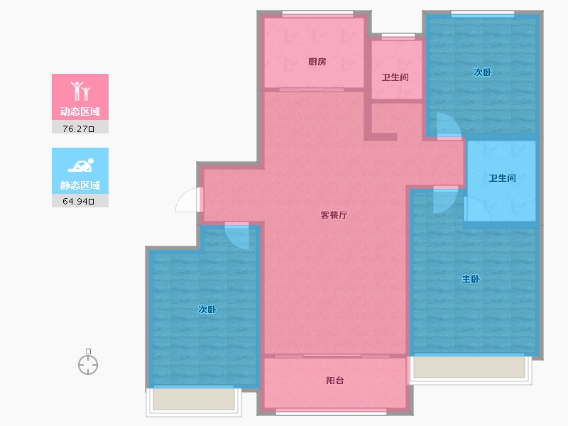 山东省-菏泽市-印象郓州-128.00-户型库-动静分区