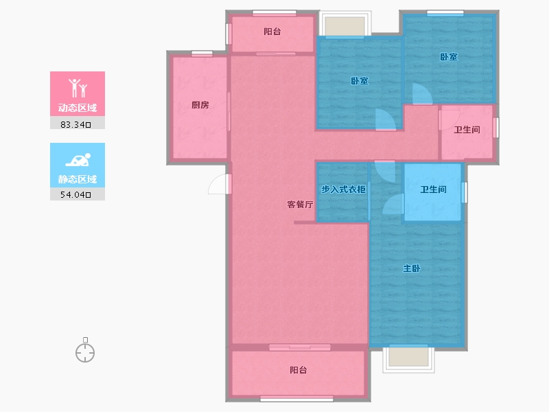 湖北省-武汉市-武地电建君樾府-126.00-户型库-动静分区