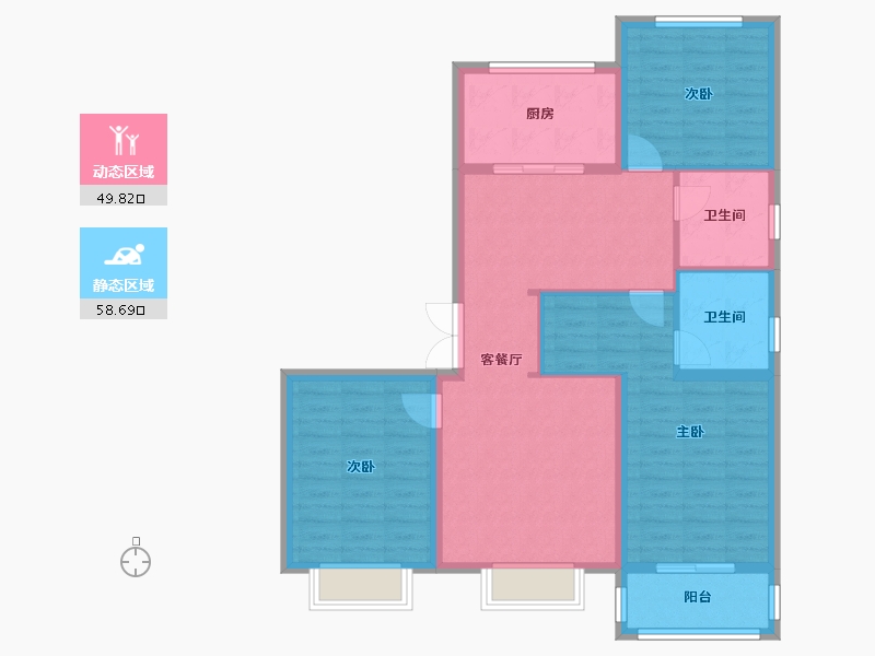 山西省-吕梁市-华星源-113.00-户型库-动静分区