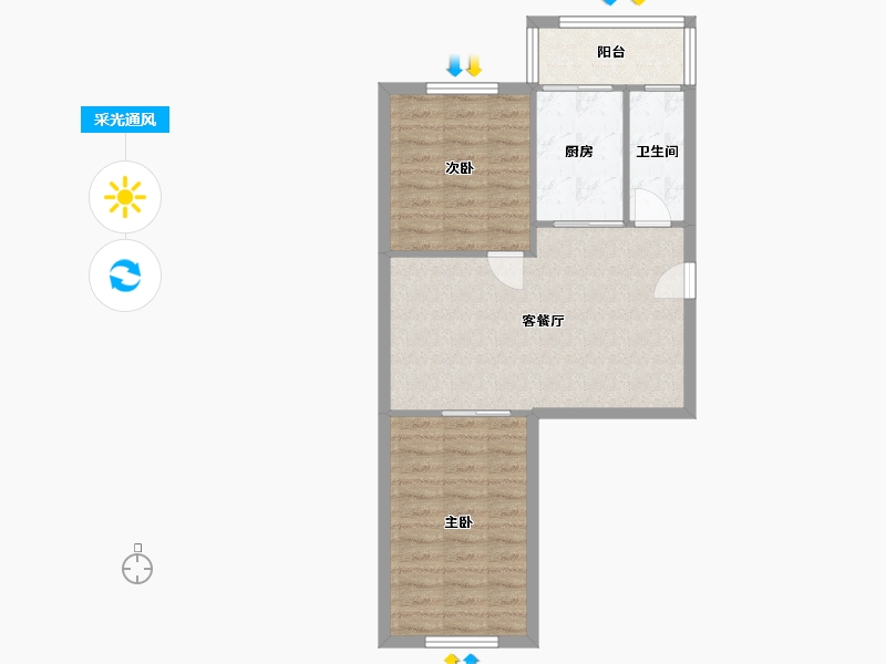 天津-天津市-华章里-66.00-户型库-采光通风