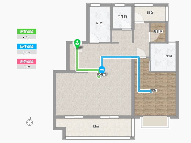 安徽省-合肥市-北麓雅苑-78.44-户型库-动静线