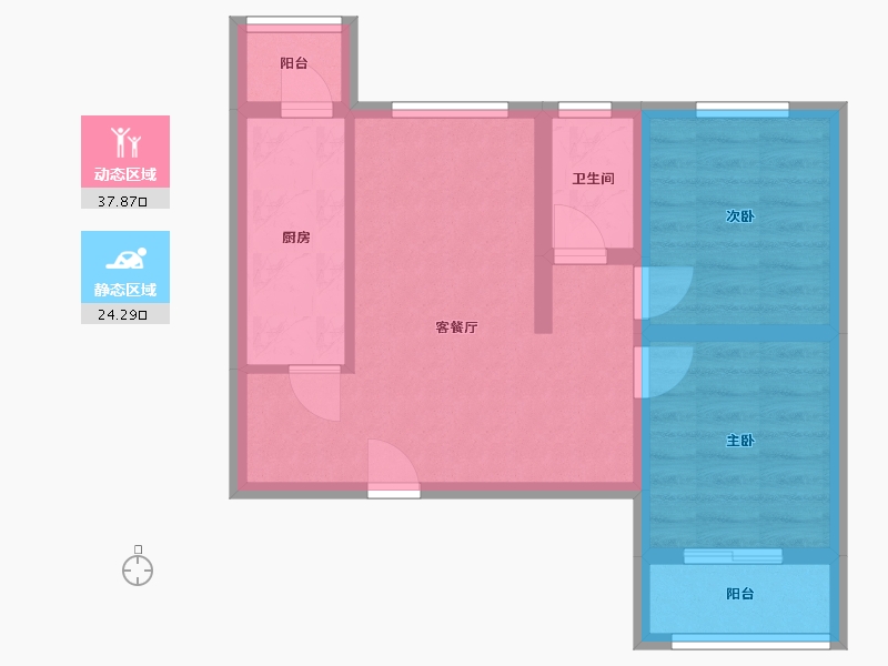 北京-北京市-尚城华都-65.00-户型库-动静分区