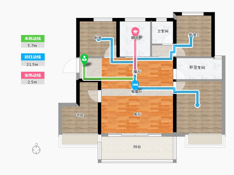 浙江省-湖州市-中南君启-99.76-户型库-动静线